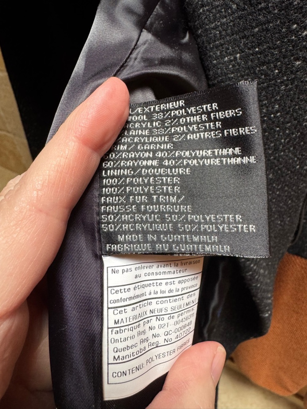 Via Spiga Black Wool-Blend Coat with Faux Fur Collar 14 - Picture 7 of 8
